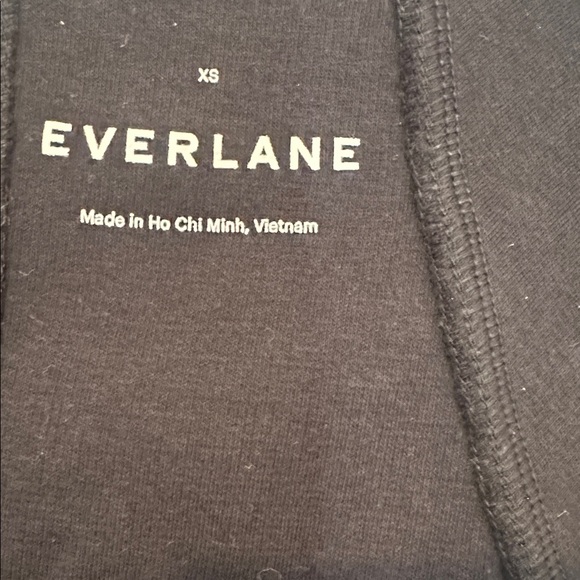 Everlane Black Jersey The ’90s Square Neck Mini Cotton Dress Sz XS - Picture 5 of 6